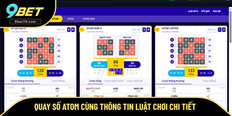 Những thông tin chi tiết về luật chơi quay số Atom Những thông tin chi tiết về luật chơi quay số Atom